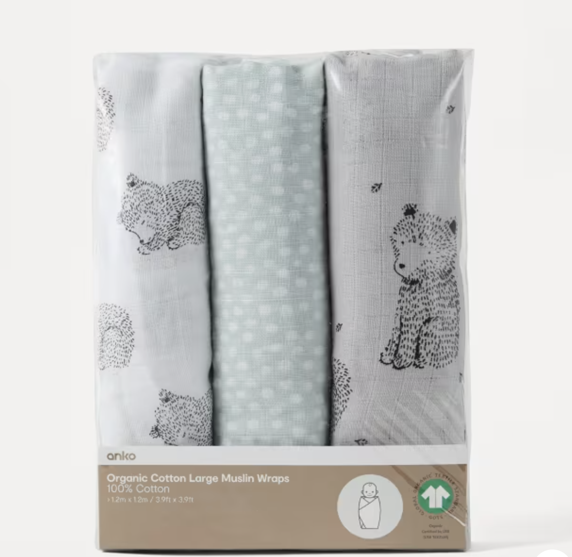 Organic Cotton Burping Cloths, 4 Pack - Anko - Target